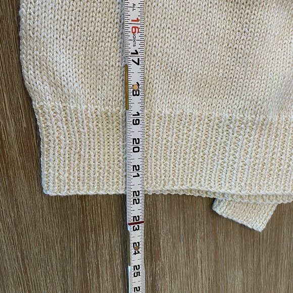 Vintage Nannell Sweater Women's Ivory S Beaded Sequins Hand Knit Dynasty 80's - Picture 14 of 14